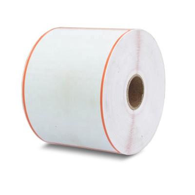 China 76*130*500 waterproof three-proof thermal label rolls, express logistics printing paper label manufacturer for sale