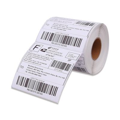 China Waterproof 100*100 Roll Outer Sheet Thermal Waterproof Blank Custom Cargo Tag Paper Sticker for sale