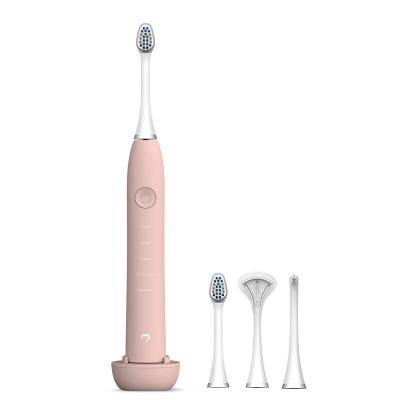 China Shinerosy Wholesale Multi Modes Rechargeable Inductive Battery Operated Electric Toothbrush Adjustable Tongue Heads Adult Smart Timing SR-OTBA70 for sale