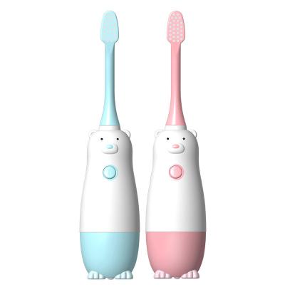 China Shinerosy Battery Operated Children's Electric Toothbrush Children's Cute Cartoon Tooth Cleaner PBT Waterproof Soft Bristle Gift Box SR-OTBC08 for sale