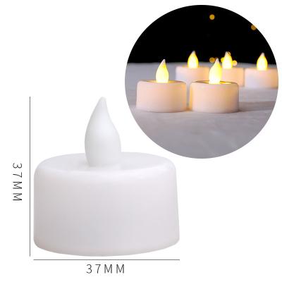 China Festival Wedding Christmas Decoration LED Tea Light Electronic Environmental Smokeless Warm White Color Candle Flickering Gift for sale