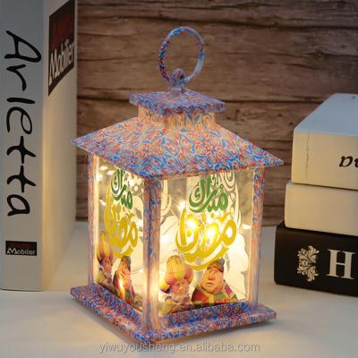 China Home Decoration LED Lights Decorations Ramadan Lantern Home Eid Mubarak Decor Lamp Party Gifts for sale