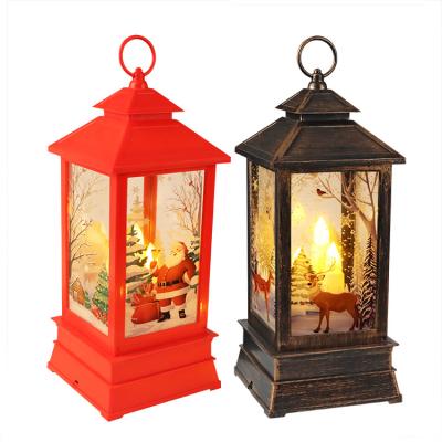 China Christmast Decoration Christmas 3 Led Candle Lantern LED Christmas Decor Lamp With Music Light Up USB Ornament Table Hanging Decoration for sale