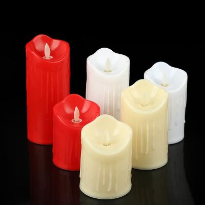 China Plastic Votive Candle Blinker Teardrop Flameless Mail Battery Electronic LED Style LED Lamp Votive Set for sale