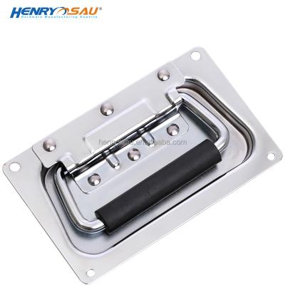 China EN71 OEM/ODM Cabinet Tool Box Industrial Folding Sprung Handle Equipment Box Handle with 6.8mm Bail PVC Colored Handle for sale