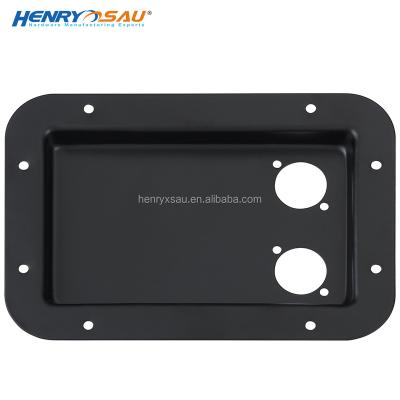 China Home Theater Accessories 178*125mm Wholesale Professional Audio Speaker Steel Box Connector Square Cup Subwoofer Terminal Terminal Plate for sale