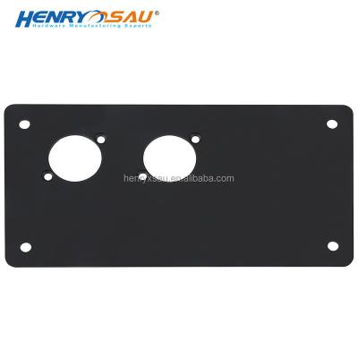 China Surface Installation For Speaker Parts Professional Speaker Box Metal Jack Plate Black Speaker Box Fittings Speaker Cabinet Rack Plate Junction Box Terminal Panel speaker for sale