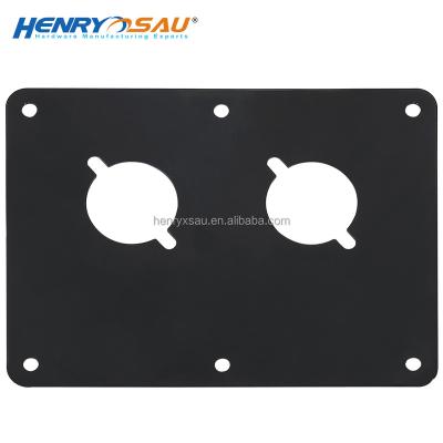 China Surface mount for audio speaker parts holes cabinet jack plate for canon xlr connector speaker box speakon jack junction box terminal metal plate clips for sale