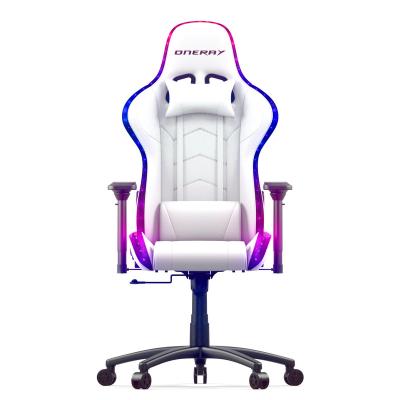 China ONERAY Sillas Adjustable Computer Ranger White Gaming Chair (Height) Led RGB Gaming Chair for sale