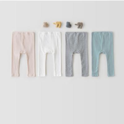 China Breathable Newborn Soft Pants Plain Four Seasons 100%Cotton Baby Girl Pants Baby Boy Pants Trousers 0-24M for sale