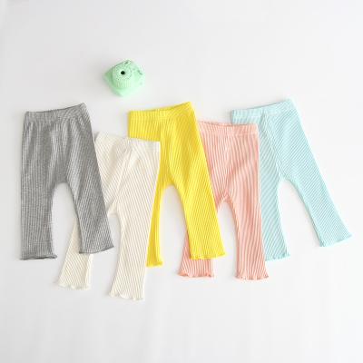 China INS Fashion Style Baby Legging Breathable Baby Ribbed Pants Autumn Pants Girls Leggings Baby Clothing for sale