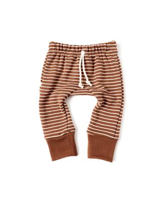 China Breathable Striped Newborn Soft Pattern Style 100%Cotton Baby Girl Pants Baby Boy Pants Trousers for sale