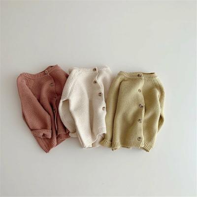 China Regular Casual Baby Boy Knit Sweaters Autumn Winter Solid Color Round Collar Long Sleeve Top Coat Jumpers for sale