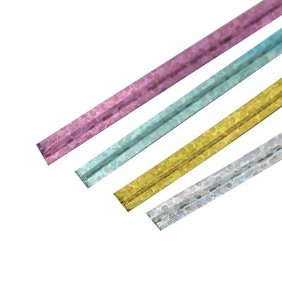 China Moisture Proof Delicate colorful snowflakes gold laser twist tie wire for gifts/bread/candy bags for sale