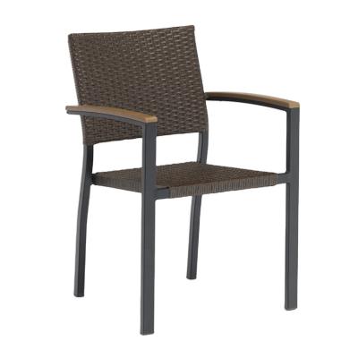 China Weather Outdoor Furniture Modern outdoor chair patio garden furniture aluminum  tube frame chairs park outdoor  chairs PE rattan for sale