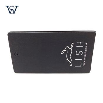 China Custom UV Printing Black Hang Tags , Custom Printed Garment Label Card Hang Tags For Clothing 80125 for sale