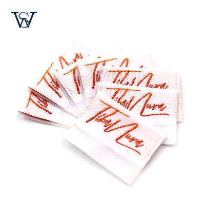 China Viable Custom Cheap Master Size Woven Cotton Tag Labels For Clothing for sale