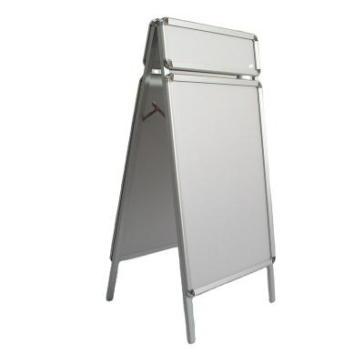 China A Shape Tool Free Snap Frame With Double Side Clear Snap Sheet Frame PET Aluminum A Poster Frame Outdoor Sign Board for sale