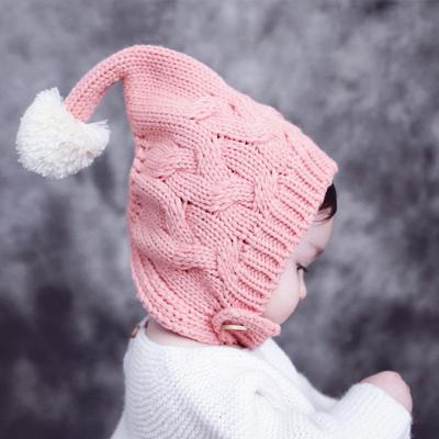 China 2020 COMMON Beanie Wool Hats Newborn Baby Boy Girl Winter Knitted Hat Lovely For Kids And Baby Making for sale