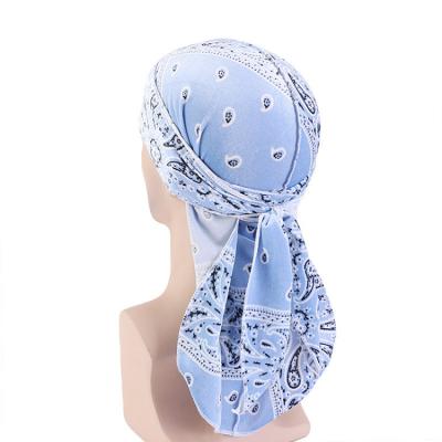 China Custom amoeba patter nhair accessories velvet wave hat durag designer durags for men TO-111026 for sale