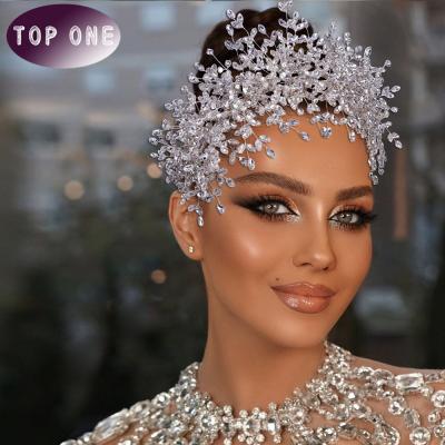 China Hot Selling Crystal Diamond Bridal Wedding Hair Tiara Hair Accessories Prom Tiara TO-270252 for sale