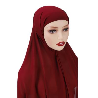 China 2021 New Cotton Hijab Ribbed Tank Top Set Fashion Muslim Islam Hijab Women Scarves Inner Wrap Hat Cap for sale