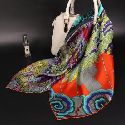 China Factory Direct Wholesale China Square Digital Printing Square Designer Scarf Styles Silk Scarf Women Silk for sale