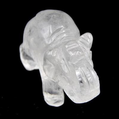 China Europe wholesale 2 inch clear natural crystal elephant quartz gemstone handmade cut to buy natural crystal elephant for feng shu for sale