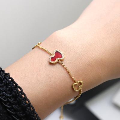 China Wholesale Hot Sale Romantic New Arrival Custom Charm Chalcedony Gourd Shape Red Bracelet Women for sale