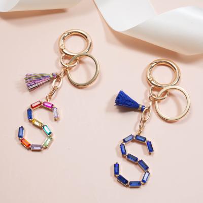 China Keys and bags sale whole diamond cut eye key chain custom big logo bag decoration bag decoration for sale