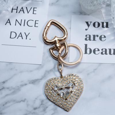 China Wholesale Fashionable Design Customized Hot Sale Heart Lock Key Chains Key Rings For Women Girls for sale