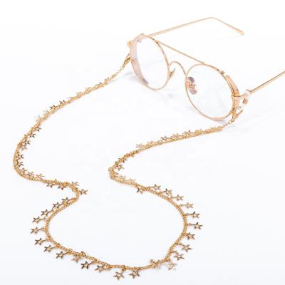 China wholesale new sunglass star career trend office/stainless steel double chain sunglass chain for women jewelry for sale