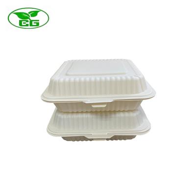 China Microwavable Microwavable One Time Use Food Safe Custom Eco Friendly Biodegradable Takeout Box for sale