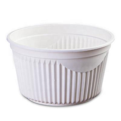 China Custom Made To-Go Eco-Friendly Disposable Cornstarch Eco-Friendly Biodegradable Plastic Soup Bowl PSM 450ml 650ml Desktop for sale