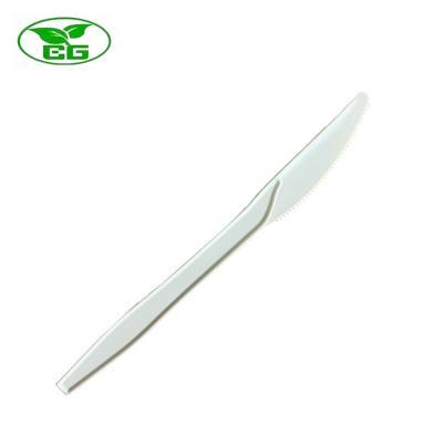 China White Eco - Friendly Disposable Temperature Resistance Disposable Cornstarch Dinner Knife for sale