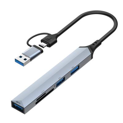 China Custom TYPE-C LAPTOP LAPTOP HUB SPLITTER USB3.0 Hub Docking Station Card Reader for sale