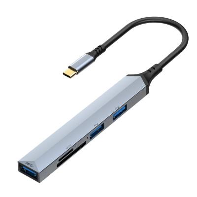 China Custom TYPE-C LAPTOP LAPTOP HUB SPLITTER USB3.0 Hub Docking Station Card Reader for sale