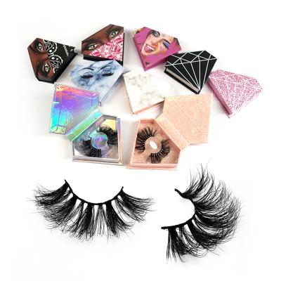 China 25mm box custom mink real mink lashes delicate lashes wholesaler lashes 3d seller for sale