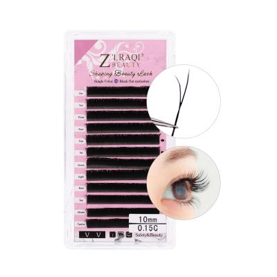 China Korean High Quality Thick Extension Eyelashes V Style Pbt Fiber Eyelashes Flexible Wholesale for sale