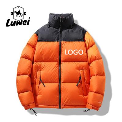 China Reversible Custom Contrast Colors Zip Up Mens Crop Daunenjacken Blusao Down Base Quilting Padded Service Coat for sale