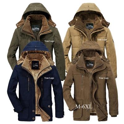 China Breathable Cargo For Men Thick Fleece Sherpa Striped Trucker Cargo Coats With Detachable Hood Men Jackets Army Military for sale