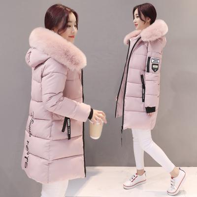 China Ladies Anti-Shrinkage Warm Hooded Cotton-padded Women's Winter Jackets Long Down Jackets Women's Thin Coats for sale