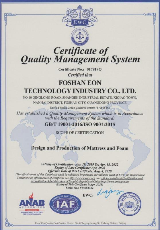 ISO9001 - Foshan Eon Technology Industry Co., Ltd.