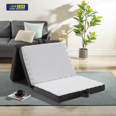 China Wholesale Charcoal Collapsible Outdoor Foldable Foam Mattress Sponge Travel Triple Mattress for sale