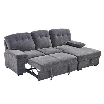 China Living Room L Shape Living Room Sofas Sleeper Storage Factory Price Foldable Sofa With Bed for sale