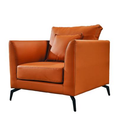 China Modern Design Air Leather Sofa Chair Modern Design Living Room 1 Seater Sofa Set Single Sofa Chairs for sale