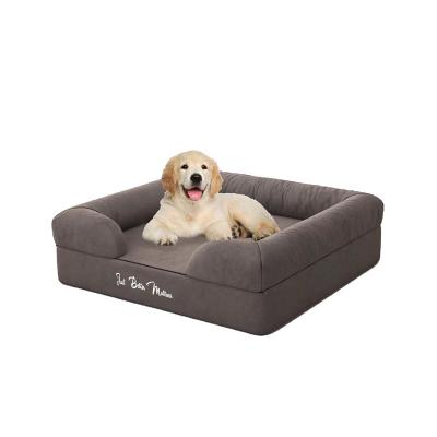 China Customized Removable Washable Cat Dog Bed Suede Fabric Waterproof PED Beds for sale