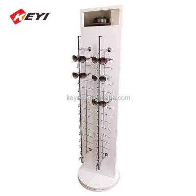 China Supermarkets Custom Gas Station Two Side Rotating Rod Stand Two Side Lockable Optical Sunglasses Show Rack for sale