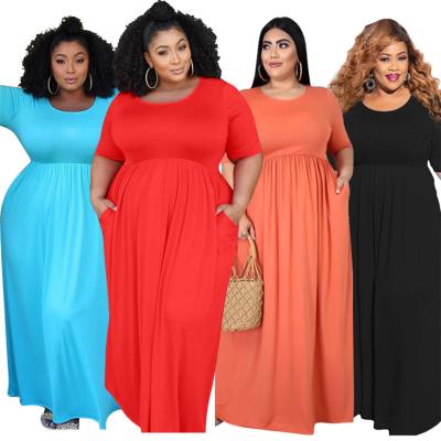 China Breathable New Style Plus Size Dresses Women Summer Clothing Long Dress 5XL for sale