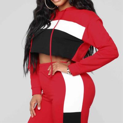 China High Quality QUICK DRY Custom Made Single Sweaters Sheath Long Splice Color Women Crop Top Hoodies for sale